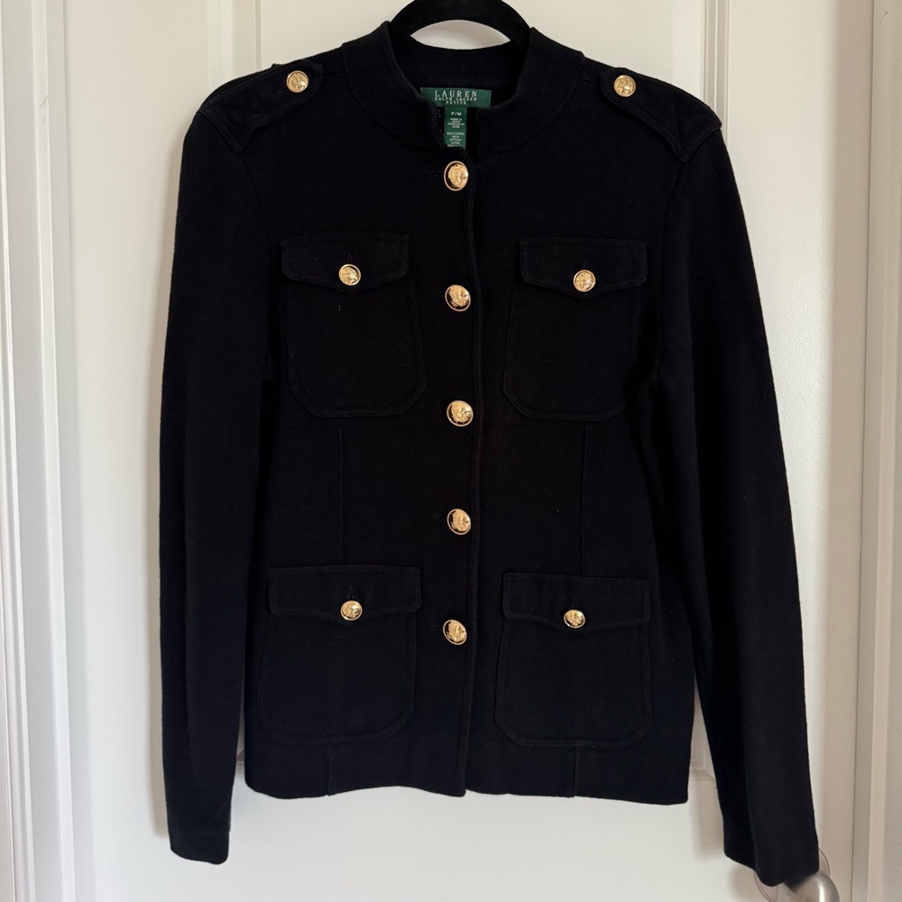 Lauren Ralph Lauren Black Jacket with Gold Accents, P/M